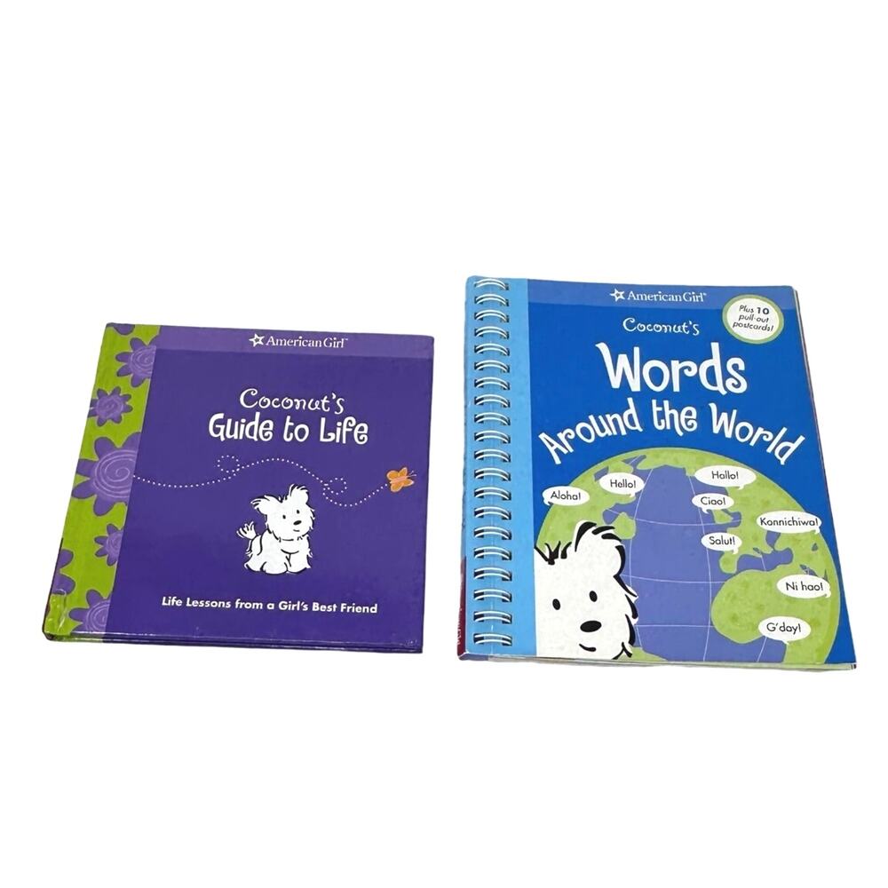 NWT American Girl Coconut Around the World & Guide to Life books (Bundle of 2)